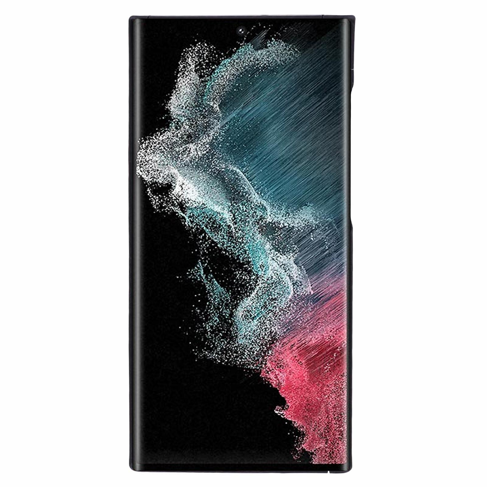 

For Samsung Galaxy S22 Ultra 5G Cell Phone Case Black Fine Stripe Aramid Fiber Cover (Precise Lens Cutout) A