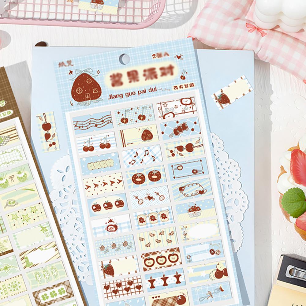Sticker Pack Sauce Fruit Party Sweet and Clever Diary Series Handmade Account Stickers Decoration Base Collage Material
