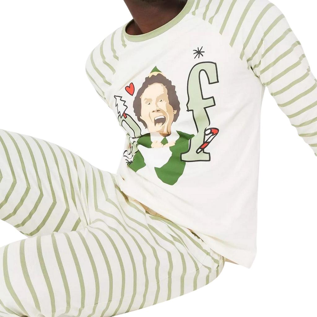Elf Men's Striped Long-Sleeved Long Pyjama Set