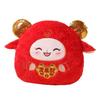 1Pcs Cute Sheep Plush Ornament Chinese New Year Mascot Hanging Pendant With Tassel Soft Stuffed Doll For Spring Festival Decor