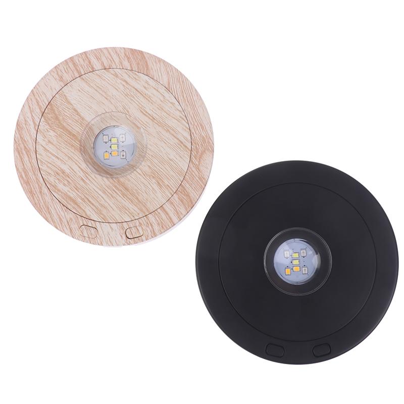Drehbarer Displayständer Für Kristalle Glaswaren Speed Einstellbare Drehbühne 4,5" 7 Lichtmodi LED Drehbarer Displayständer