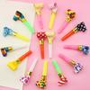 Large Colorful Blow-Out Curls Party Whistles - Cheerleading & Birthday Toy Gifts