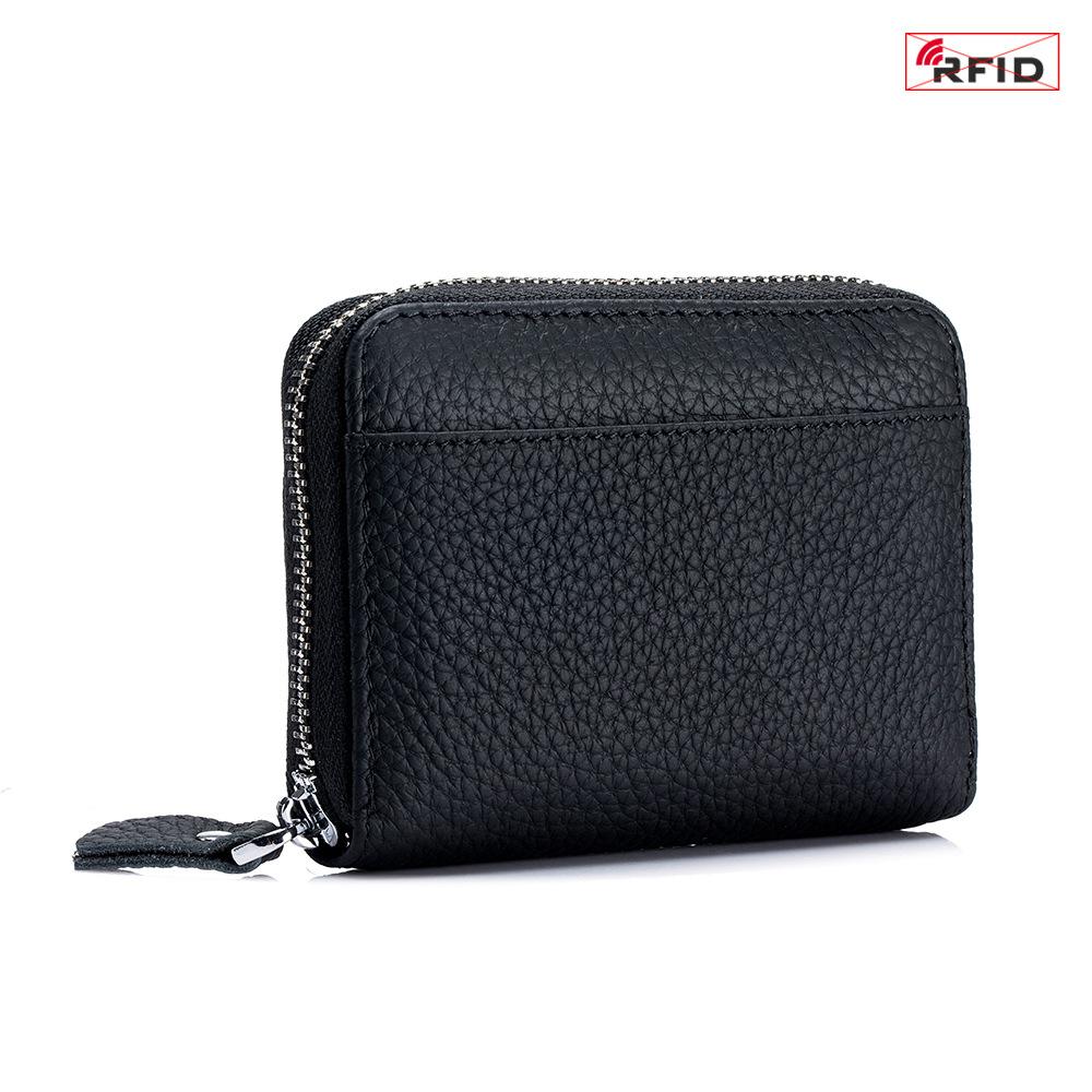 New Japanese-style RFID Anti-theft Brush Organ Card Bag Large Capacity Multi-card Holder Coin Change Bag Wholesale