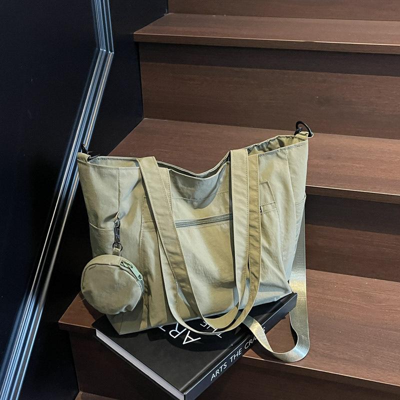 Leisure Commuter Tote Bag Canvas Women's Bag 2025 Spring New Fashion Simple Large Capacity Shoulder Bag Women's Bag
