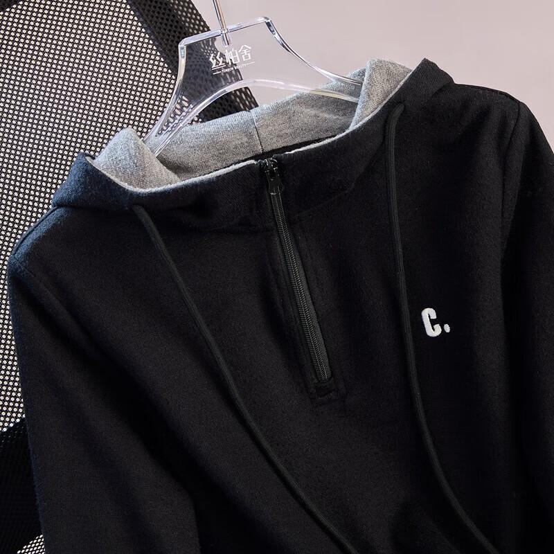 Women's Color-block Hooded Sweatshirt