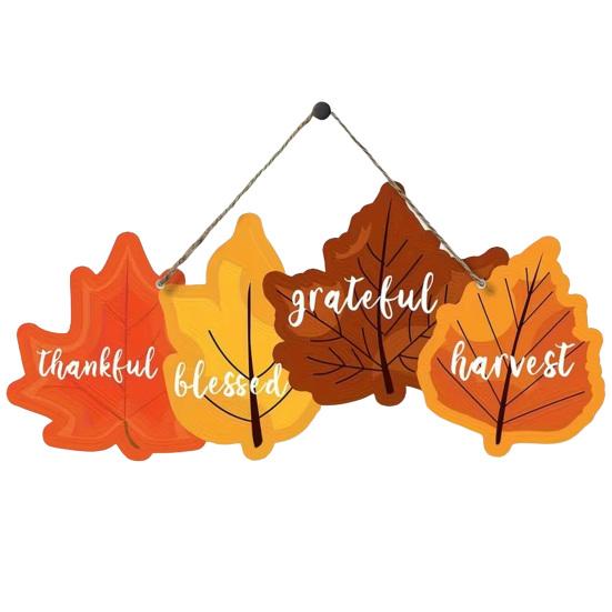 Yousheng Fall Welcome Door Sign for Front Door, Maple Leaves Wooden Door Hanger, Autumn Thanksgiving Wall Hanging Plaque for Farmhouse Porch, Home
