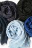 Women' Ink Blue Scarf 180x85 - Elegant, Smooth and Light Shawl in a Deep Color