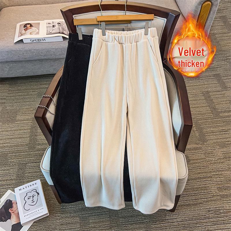 

High-Waist Plus Velvet Women s Winter Pants - Extra Large, Loose Fit (300-200 Jin) 7XL