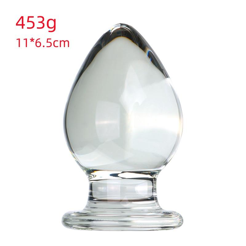 VaHppy Glass Anal Plugs Large 780g Diameter 7cm Duck Egg Style Sex Toys Masturbator Extension Training Lesbian Gay SM  Sex