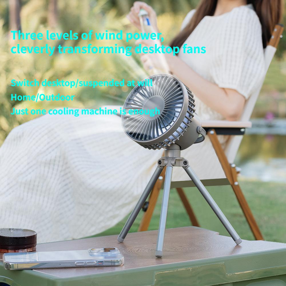 

Tripod outdoor fan portable camping tent small ceiling fan light wireless USB charging camping usb fan