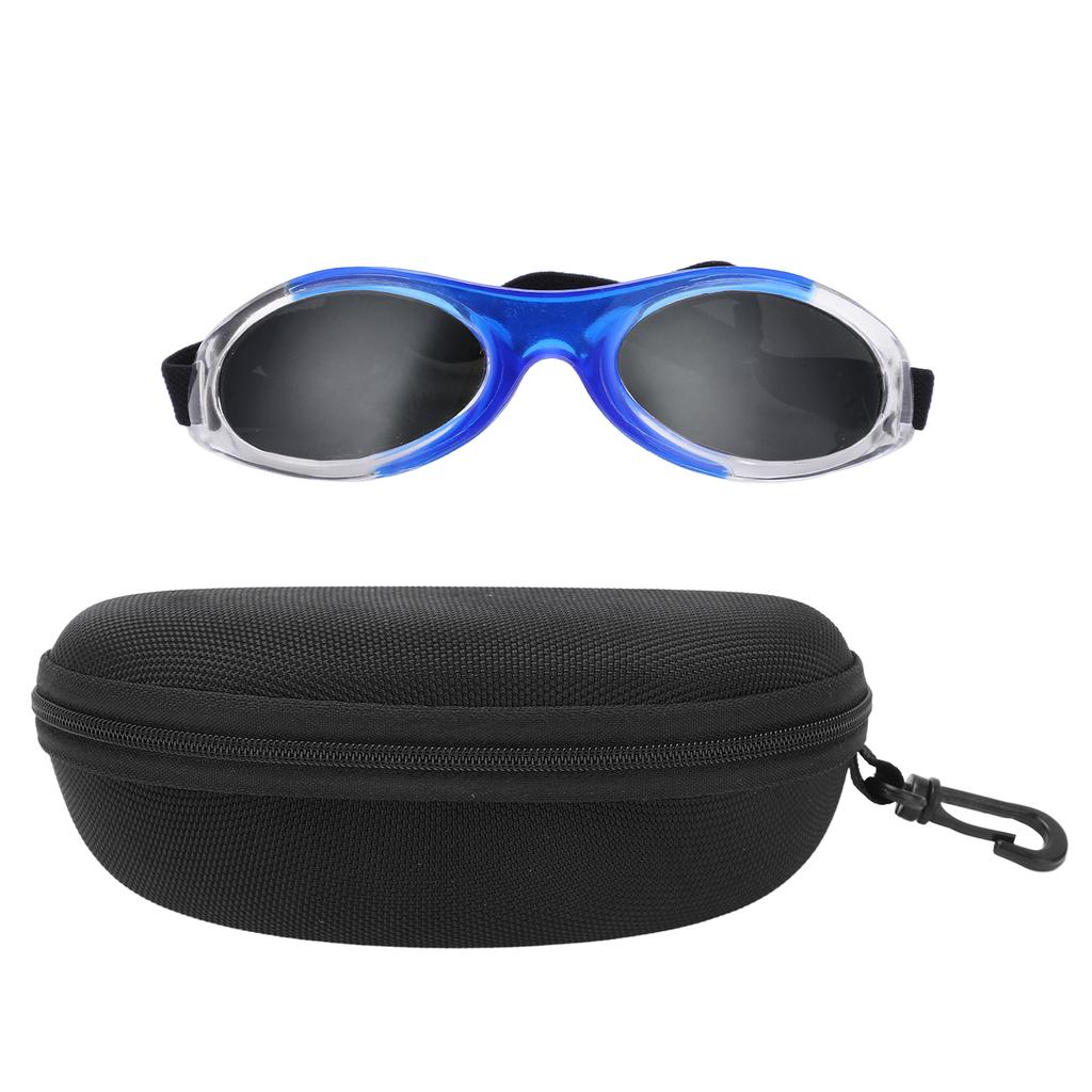Dog Sunglasses UV Protection Dog Goggles Eye Wear Protection with Adjustable Strap for Small DogBlue Gray