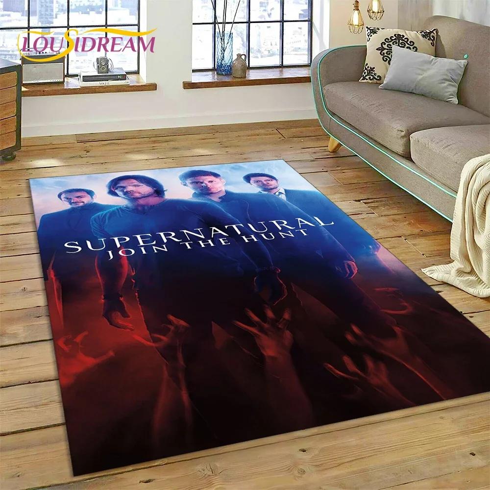 SPN Newest Supernatural Dean Sam 3D Carpet Rug for Bedroom Living Room Home Sofa Decoration,Children Game Large Decor Floor Mat