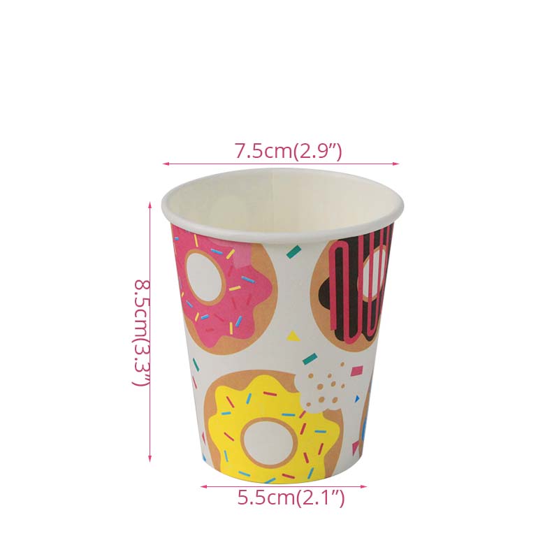 Donut Party Disposable Tableware Paper Plate Cup Napkins Donut Theme Kids 1st Birthday Party Decoration Baby Shower Supplies