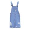 Men's Fashion Solid V-Neck Button Pocket Wash Water Denim Adjustable Short Strap Jumpsuit