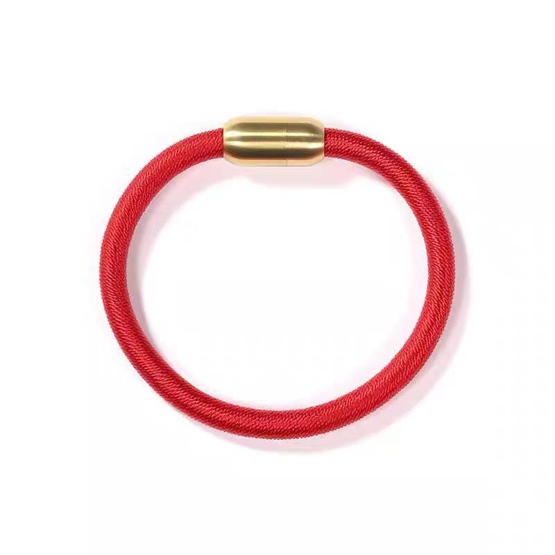 Natural Cinnabar & Purple Sand Five Elements Bangle for Women - Snake Year Child Gift