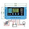 30A 20A 10A Solar Charge Controller 12V 24V Auto Solar Panel Pv Lcd Controller