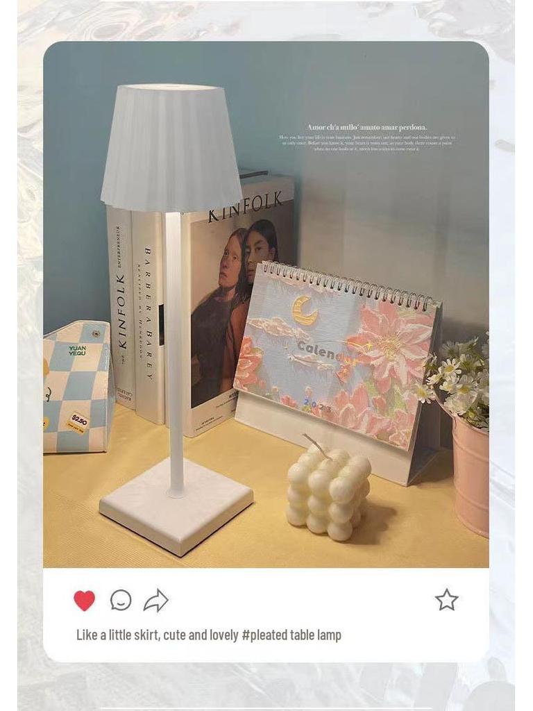 USB Rechargeable LED Table Lamp: Touch-Control Night Light for Outdoor & Indoor Atmosphere