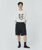 PUBLICFIGURE Chambray Patch Pocket Half Pants_Black