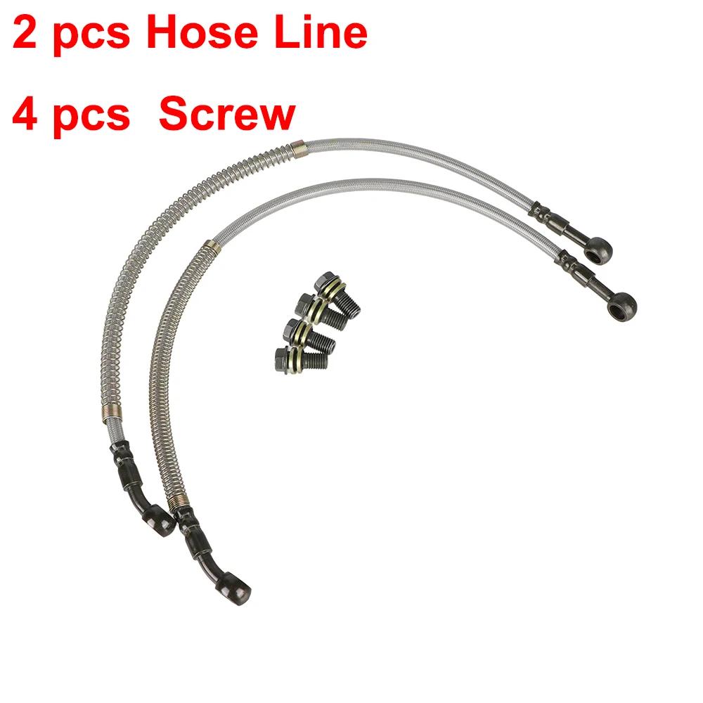 Universal Motorcycle Engine Oil Pipe Oil Cooler Hose Lines Screw Gasket For 50 70 90 110 125 140cc Motocross Dirt Pit Bike ATV