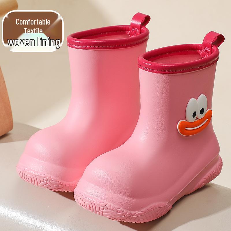 Dopamine Unisex Kids' Rain Boots - Anti-slip, EVA Fleece-lined, Detachable, for Kindergarten To High School