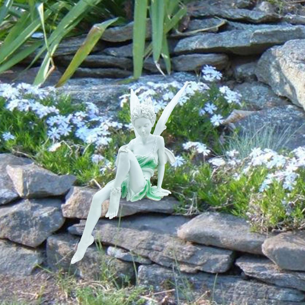 Retro Fairy Statue, Enhance Your Garden with This Magical Resin Sitting Elves Figurine, Fairy Gifts for Garden Decorations