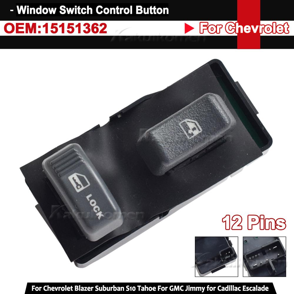 15151356 15151362 Car Electric Power Master Window Switch Button For Chevrolet Blazer Suburban S10 Tahoe For GMC Jimmy C1500