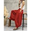 Summer Autumn Cotton and Line Bloomers Pant Women Loose Trousers Fashion Female Viantage Printed Floral Bohemian Straight Pants