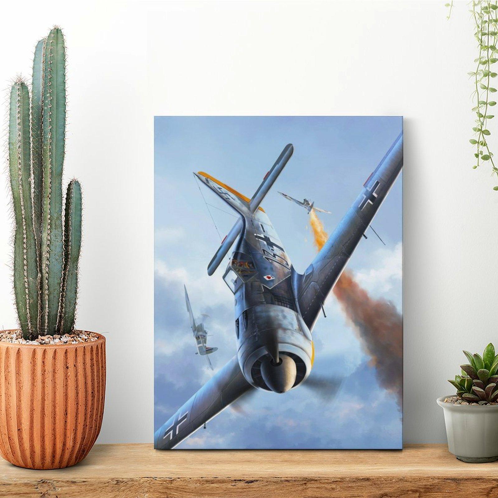 

Fw190 против RAF Холст Картина Клуб Вечеринка Декор Стены Гостиная Истребитель ВОВ Картины на Холсте в Рамах 40x30cm