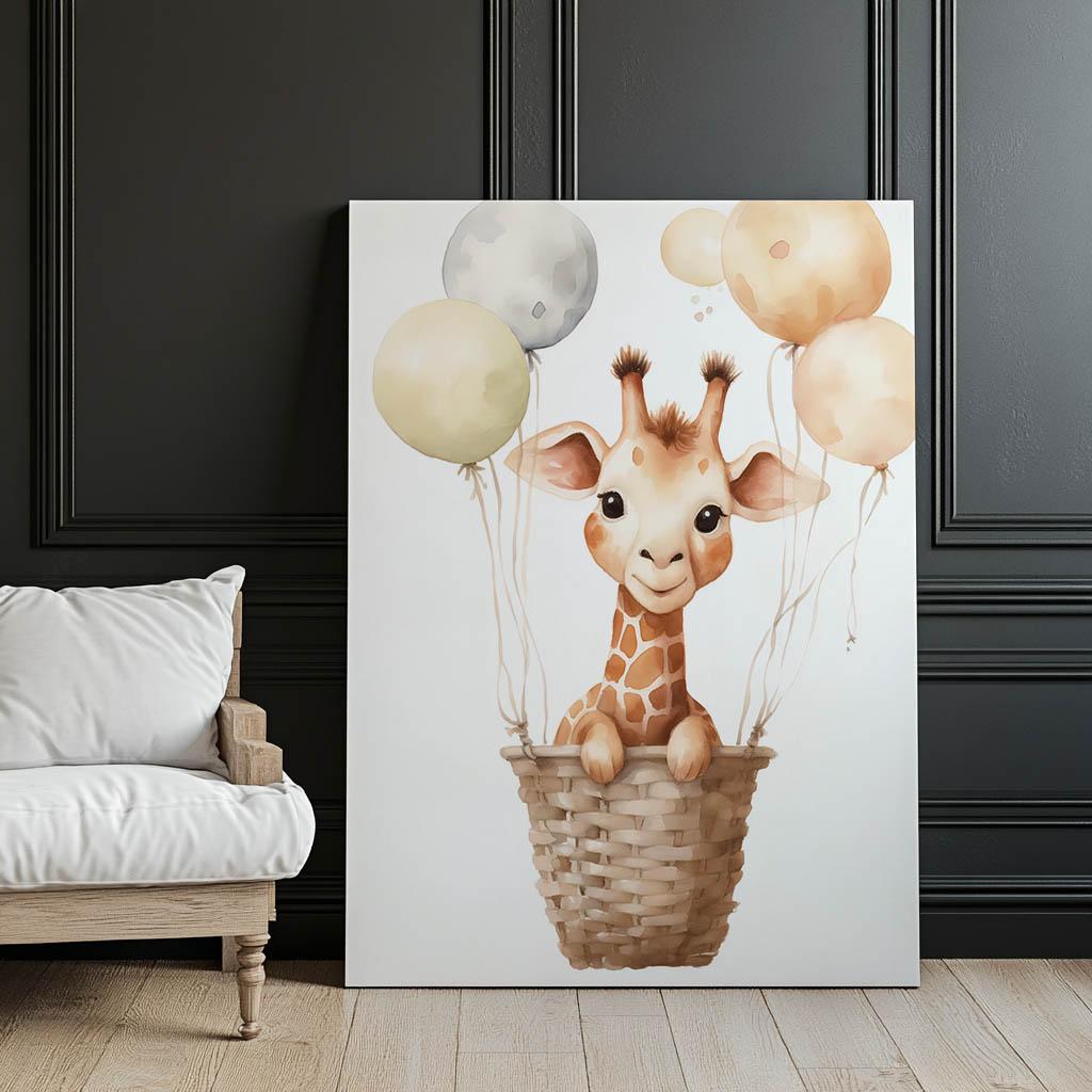 Happy Giraffe's Journey Happy Giraffe's Journey, 70X100 Cm, Frameless, Matte Paper 230 Gsm