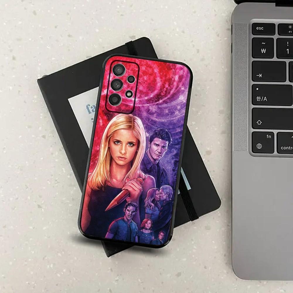 Coque de téléphone B-Buffy contre les vampires pour Samsung S21, S22, S23, S30, Ultra, S20, Plus, Fe, Lite, Note, 10, 9, 5G Housse souple noire