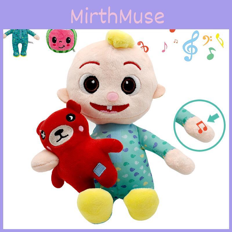 Kawaii Musikpuppe Cocomelon Wassermelone Plüschtier mit melodischen Liedern und weicher Textur für Kinder