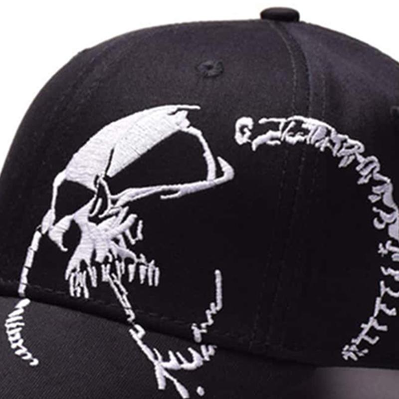 1Piece For Men Women Gender Neutral Skull Print Baseball Cap Outdoor Adjustable Sunscreen Leisure Hat Spring Autumn Travel Tourism Beach Vacation