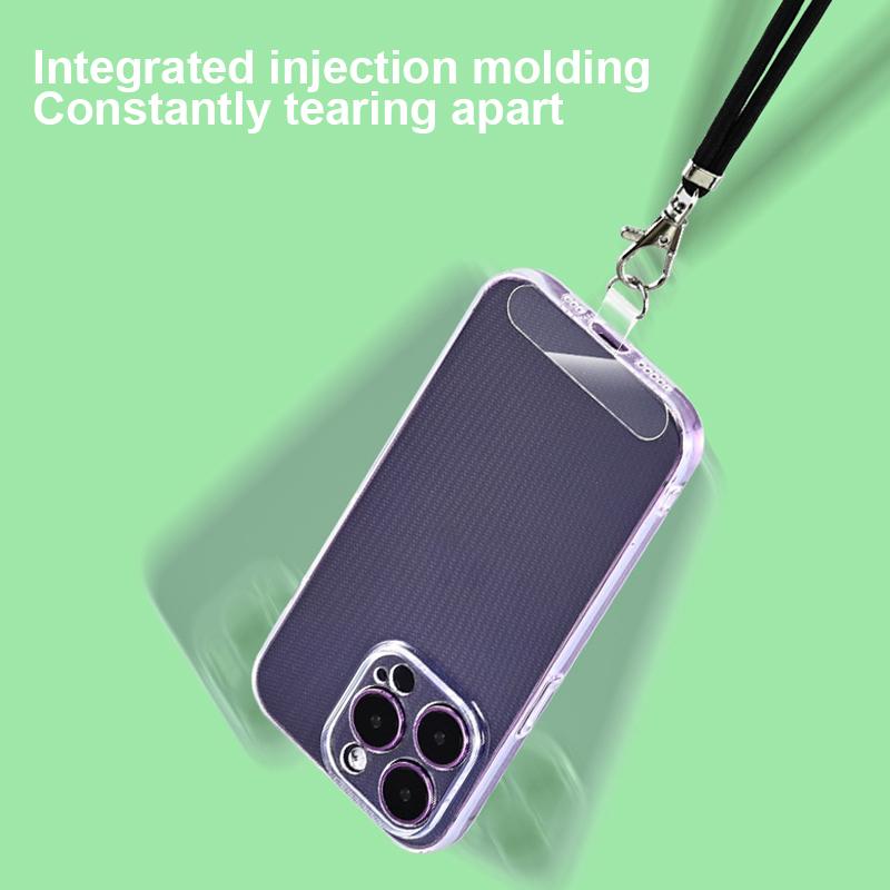 Tpu Mobile Phone Case Crossbody Lanyard High Transparent Gasket Connector Patch Anti-Lost Fixed Film