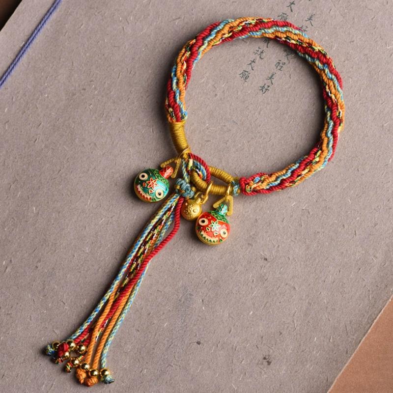 Eye Catching Colorful Braideds Bracelet Hand Woven Hand String Hand Accessory