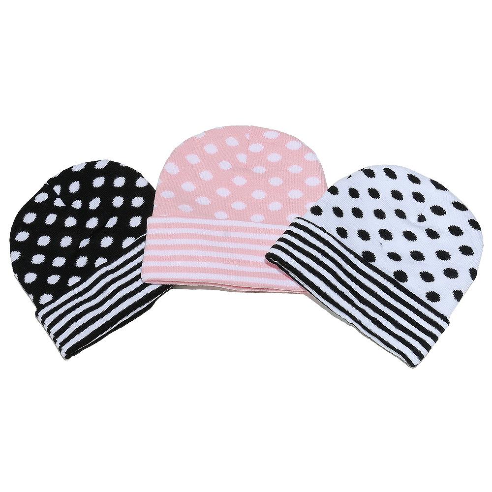 Cold Hat Women's Korean Version Fashion Versatile Ear Protector Pullover Hat Striped Polka Dot Jacquard Knitted Hat Women's Winter