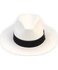 Yunibeosyeolkemiseuteuli Summer Basic Line White Fedora Summer Hat