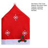Christmas Chair Cover Non-Woven Santa Hat Shape Red Xmas Chair Back Covers with Snowflake