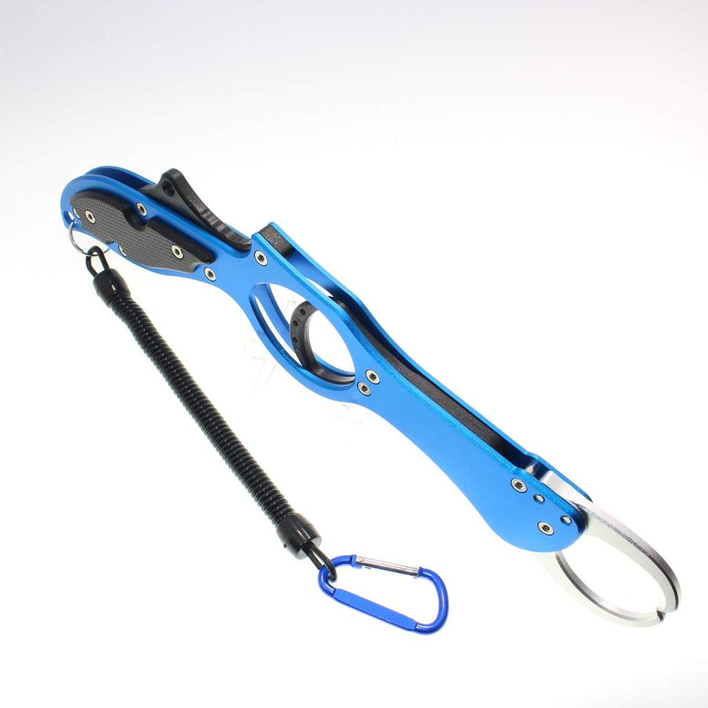 1091 Fish Lightweight Aluminum Fish Long Reach Gun Grip (Iregui) Grip, Grip, (Blue (Resin Trigger))