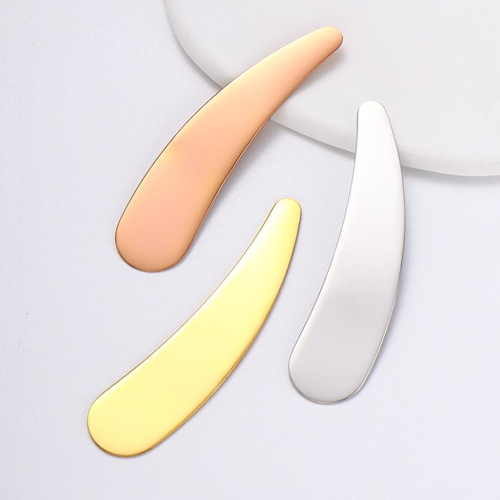 Crescent Moon Shape Face Cream Spoon 304 Stainless Steel Facial Mask Spoon Beauty Skin Care Tool