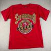 Vintage San Francisco 49ers T-Shirt Herren L Rot NFL Football USA Single Stitch