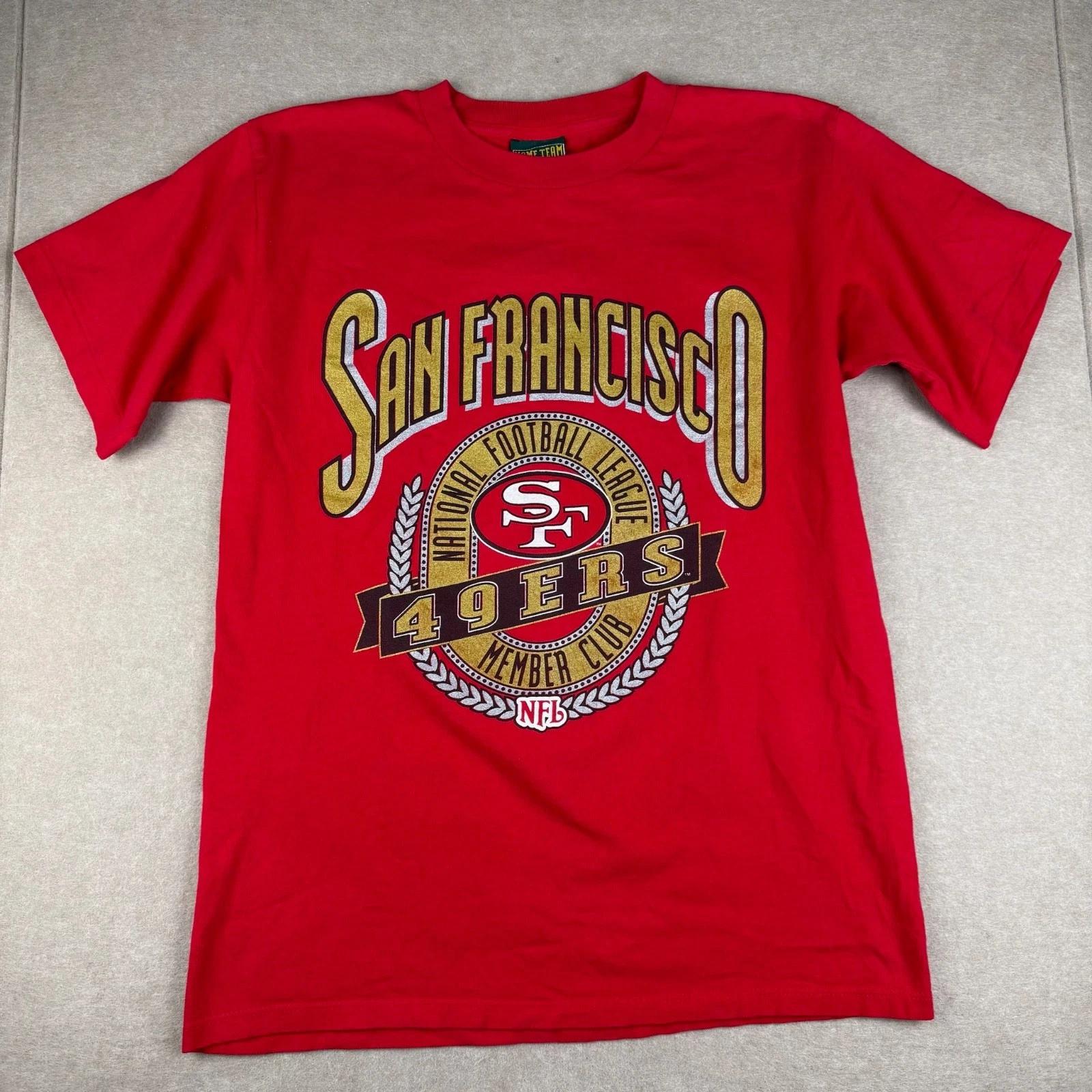 

Vintage San Francisco 49ers T-Shirt Mens L Red NFL Football USA Single Stitch S