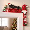 Gnome Door Frame Decoration Christmas Wooden Corner Decor, Festive Gnome/Gingerbread House/Letter Sign, No Holiday Ornament Drill Topper for