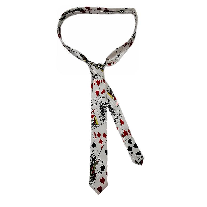 Zebra Leopard Print LOVE Poker 5cm Tie with Unisex Shirt - Versatile, Customizable