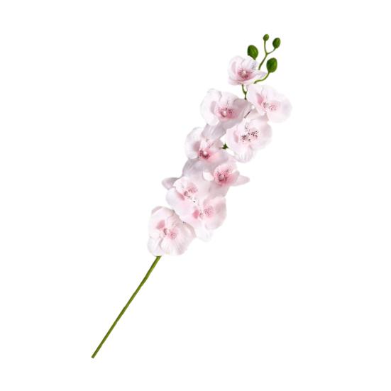 Yousheng 27.5 Inch Artificial Phalaenopsis Flower Branch 9 Full Blooms Fake Silk Orchids with Stem for Home Office Wedding