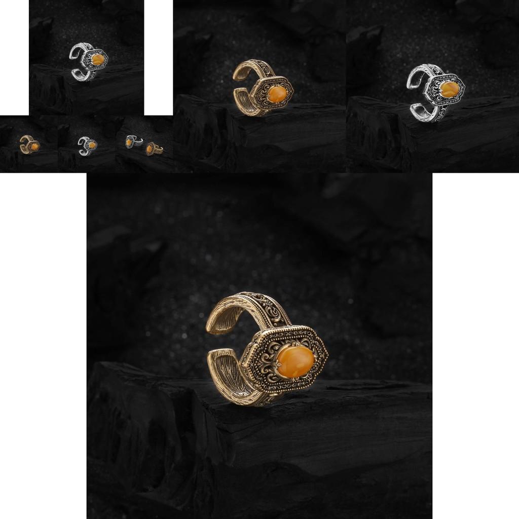 Sophisticated Vintage Aesthetic Adjustable Ring For Women In Durable 925 Sterling Silver Material