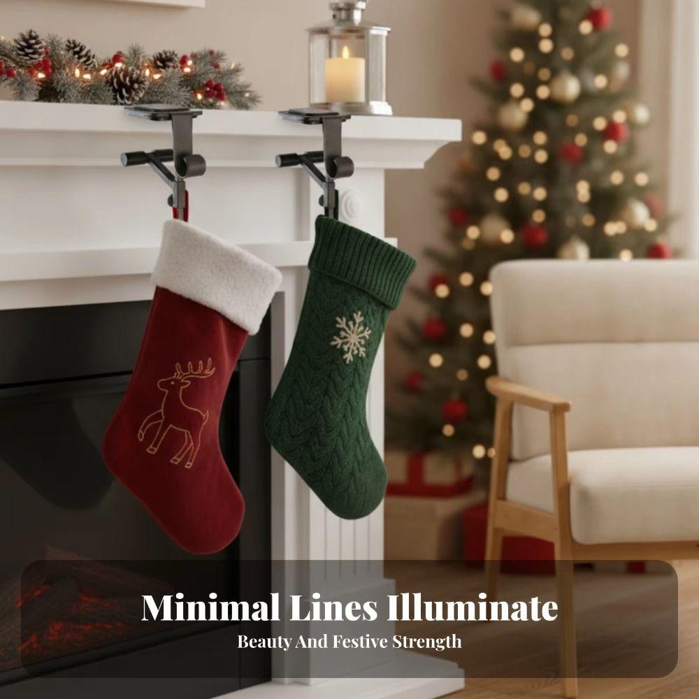 Adjustable 2-In-1 Mantel Hook Heavy Duty Garland Hanger Fireplace Hanger  Home Decor