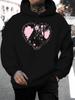 2026 Summer New Arrival Unisex Western Casual All-Match Style Fashion Unisex Hooded Sweatshirt with Individual Heart Frame Portrait Design Letter Desi