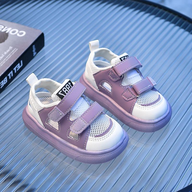 Boys bag head sandals 2025 summer new mesh medium children beach shoes boys bag foot soft sole Internet celebrity sandals