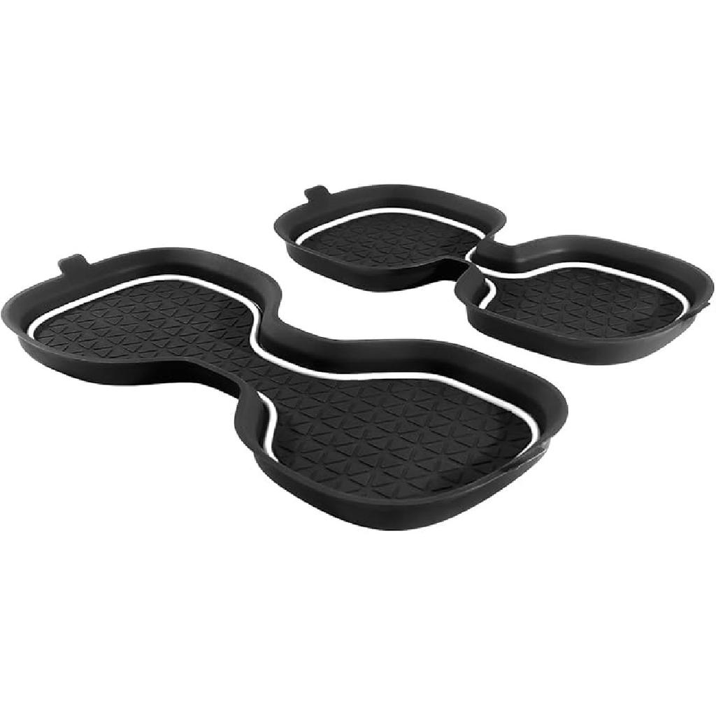 For Honda CRV Accessories  2024 2025 2026 3D Cup Holder Center Console Liner Erts Silicone Anti-Dust Mat Pad Interior Decoration (2 Pcs, Orange Trim)