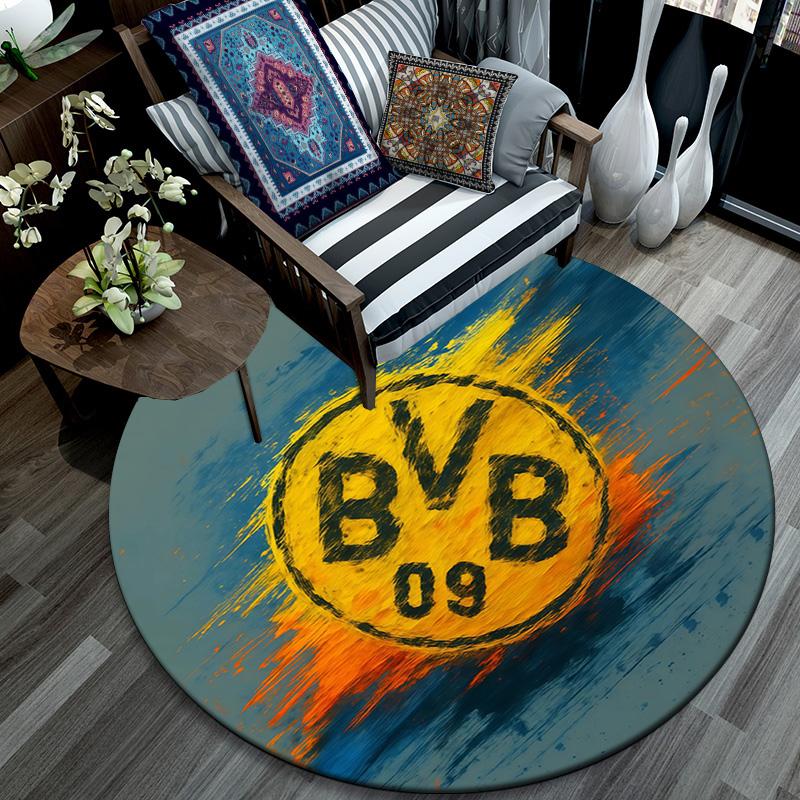 BVB09 Round Area Rug,Carpet Rug for Living Room Bedroom Sofa Playroom Decor,Non-slip Floor Mat